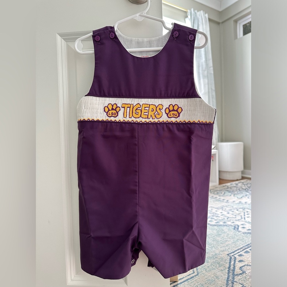 LSU Smocked John John